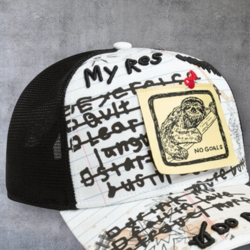 GOORIN BROS NEW YEAR, SAME ME NO RESOLUTIONS SLOTH CAP HAT -Friday Drop- NIB - Picture 6 of 14